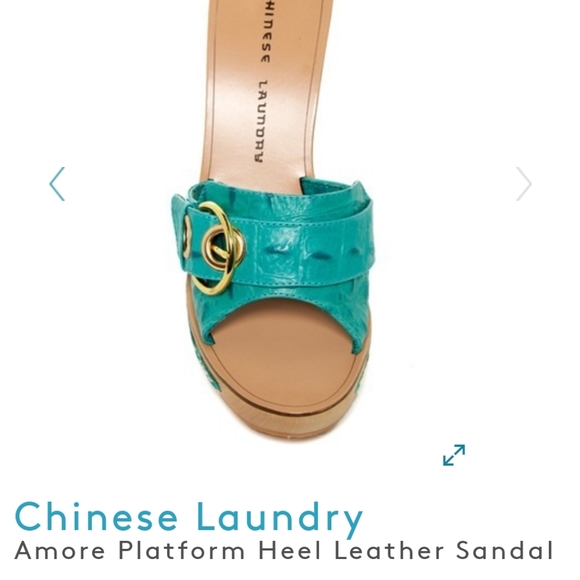 NIB Chinese Laundry Amore Platform Leather Sandal - Picture 3 of 16